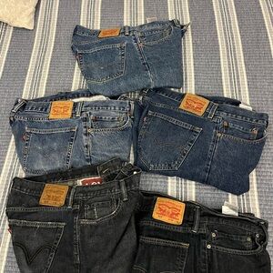 Levi's Dark Blue Denim Jeans with Tan Label